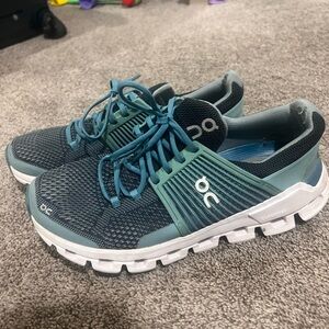 On Running Kids' Teal and Navy Sneakers